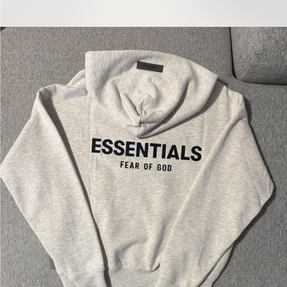 Essentials Men's Light Gray Hoodie and Sweatpants Set - Picture 2 of 8